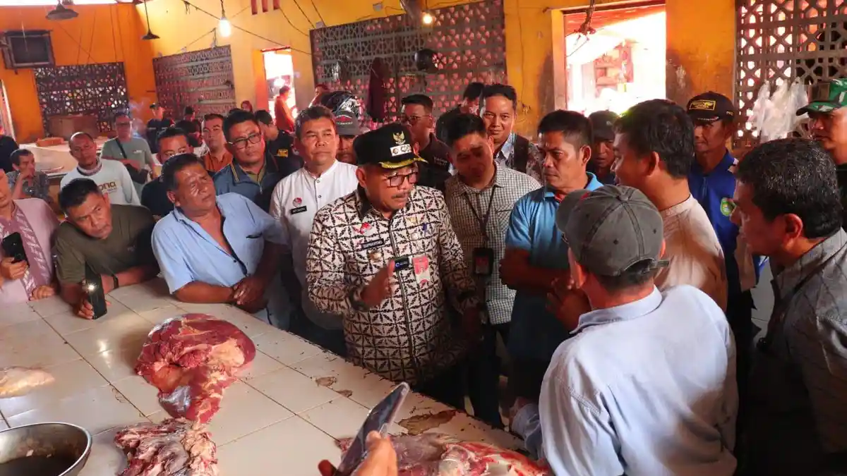 Pastikan Tak Ada Daging Terinfeksi Rabies Beredar, Pemko Payakumbuh Cek Kondisi Pasar Ibuh