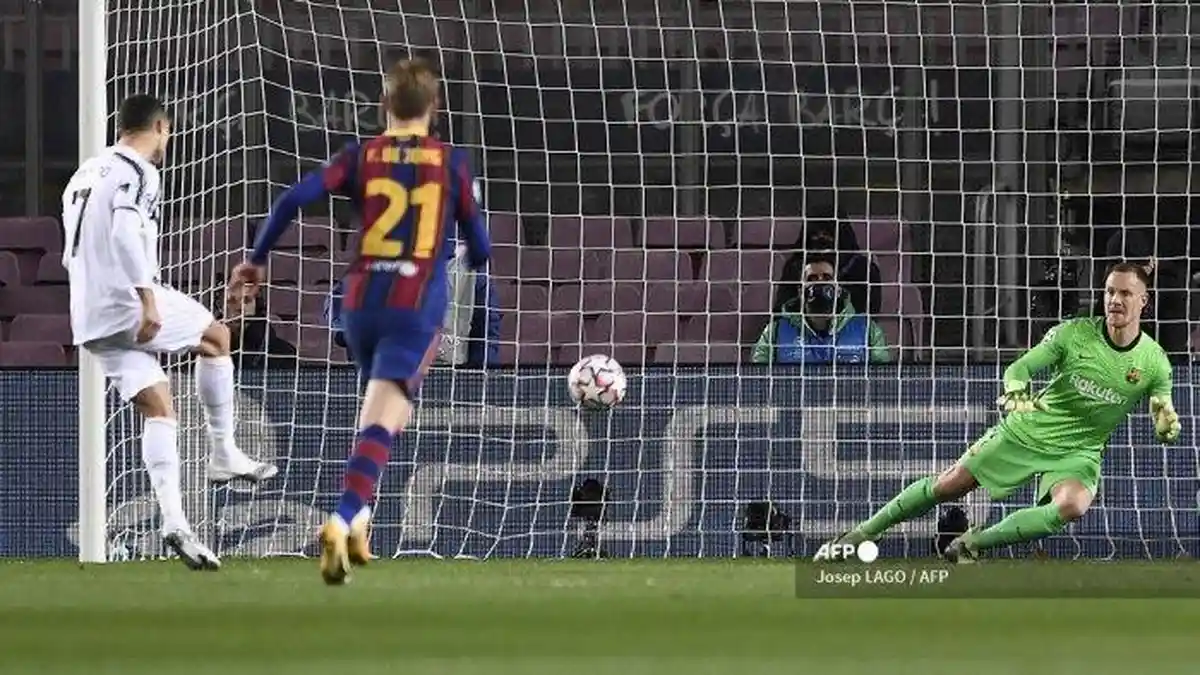 Skor Barcelona VS Juventus 0-2, Hasil Babak Pertama Liga Champions Rabu 9 Desember 2020