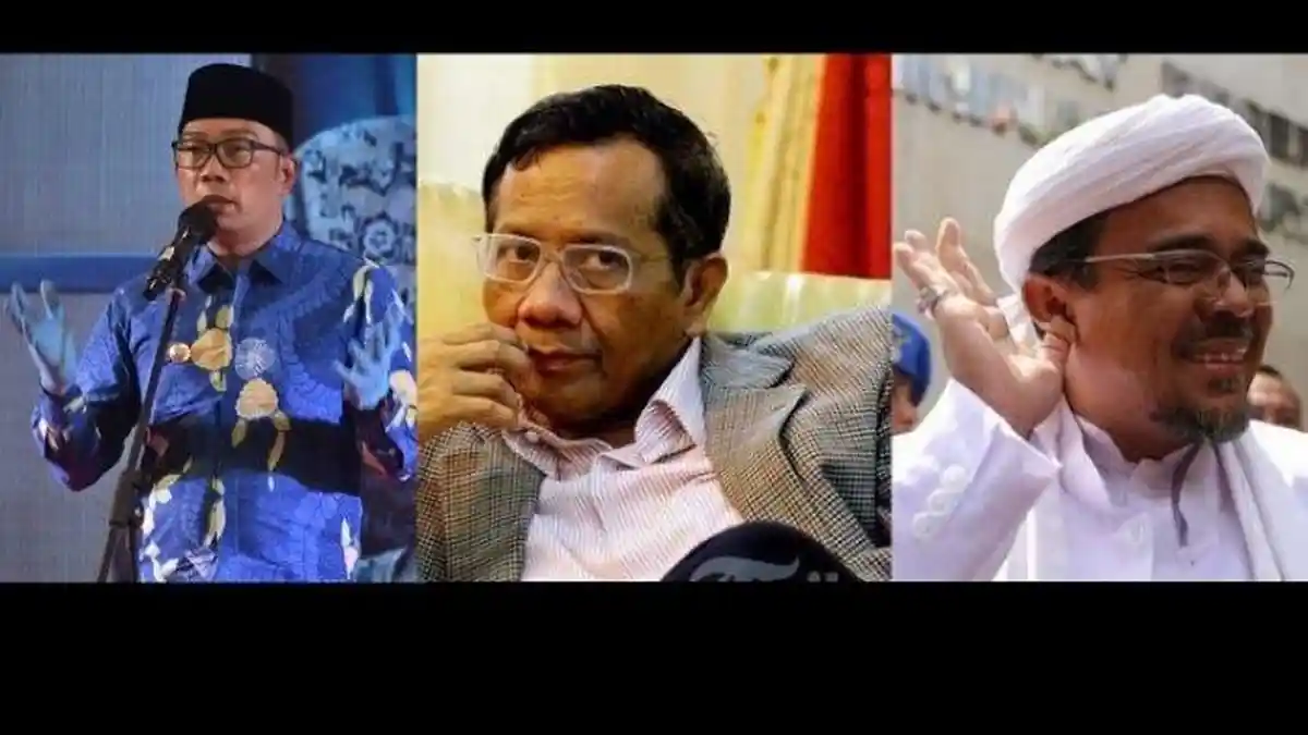 Mahfud MD dan Ridwan Kamil Berdebat Saling Balas Cuitan di Twitter Terkait Rizieq Shihab