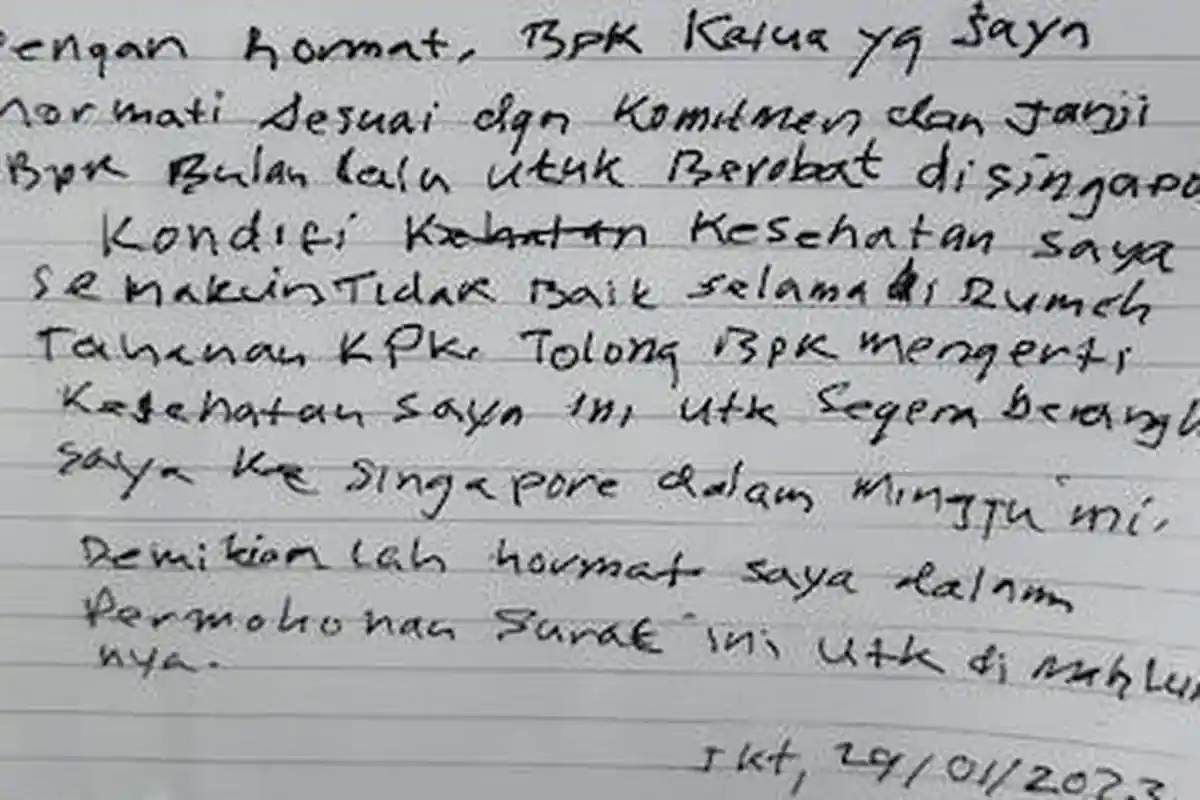 Ini Isi Surat Lukas Enembe untuk Ketua KPK Firli Bahuri