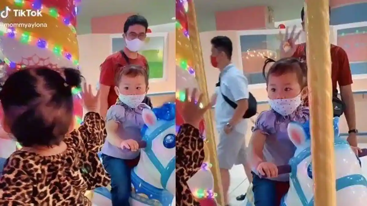 Momen Haru Bocah Lambaikan Tangan ke Ayah Orang Lain, Videonya Viral di Sosmed