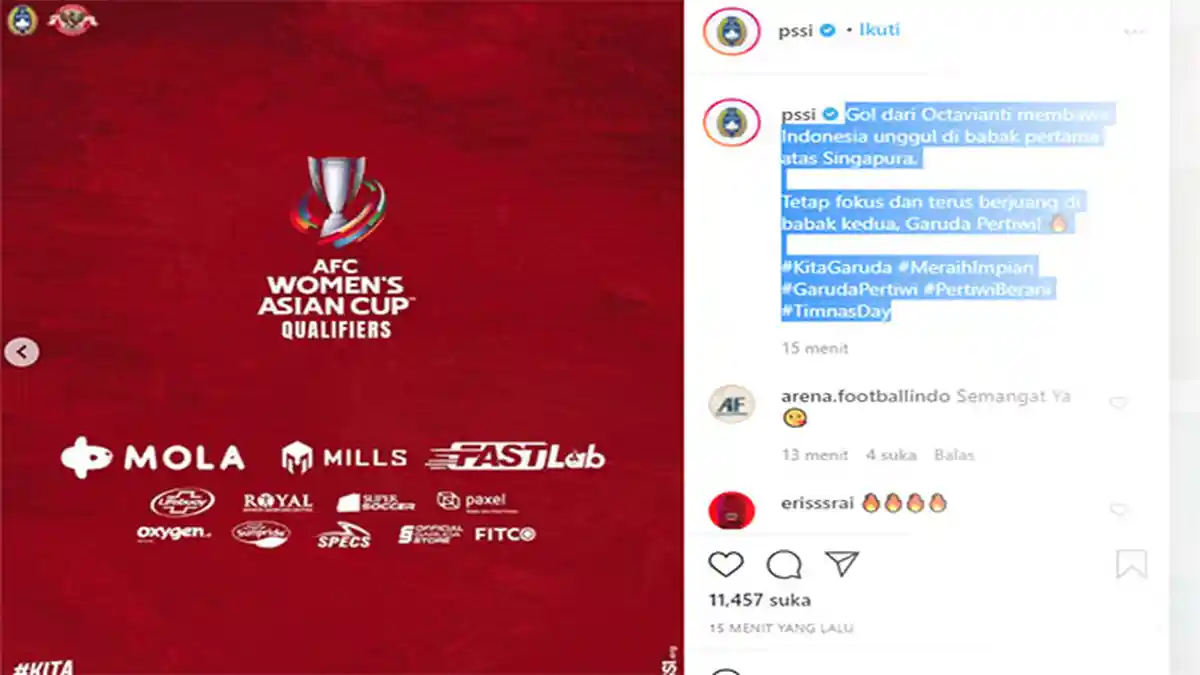 HASIL Timnas Vs Singapura AFC Womens Asian Cup India 2022 Qualifiers, Octavianti Fantastis!