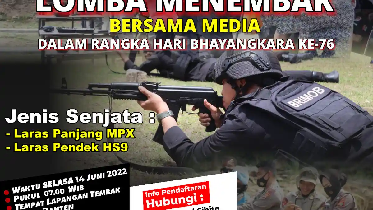 Sambut Hari Bhayangkara ke-76, Polda Banten Gelar Lomba Menembak