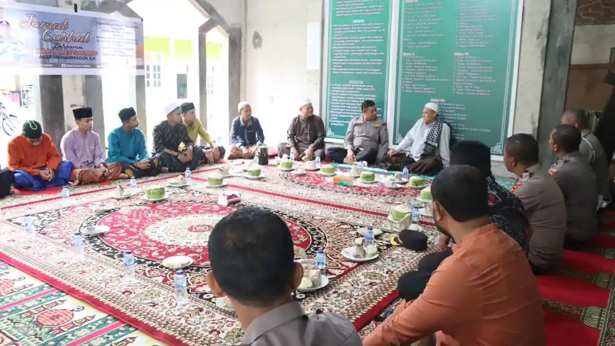 Kapolres Gelar Jumat Curhat di Dayah Tgk Bardi Kota Sabang 