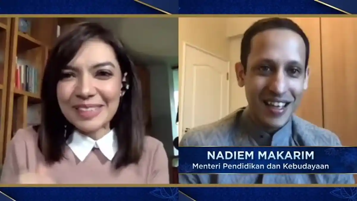 Diserang Anak Buah Prabowo dan Megawati, Najwa Shihab Santai Bahas Ini Bareng Nadiem Makarim