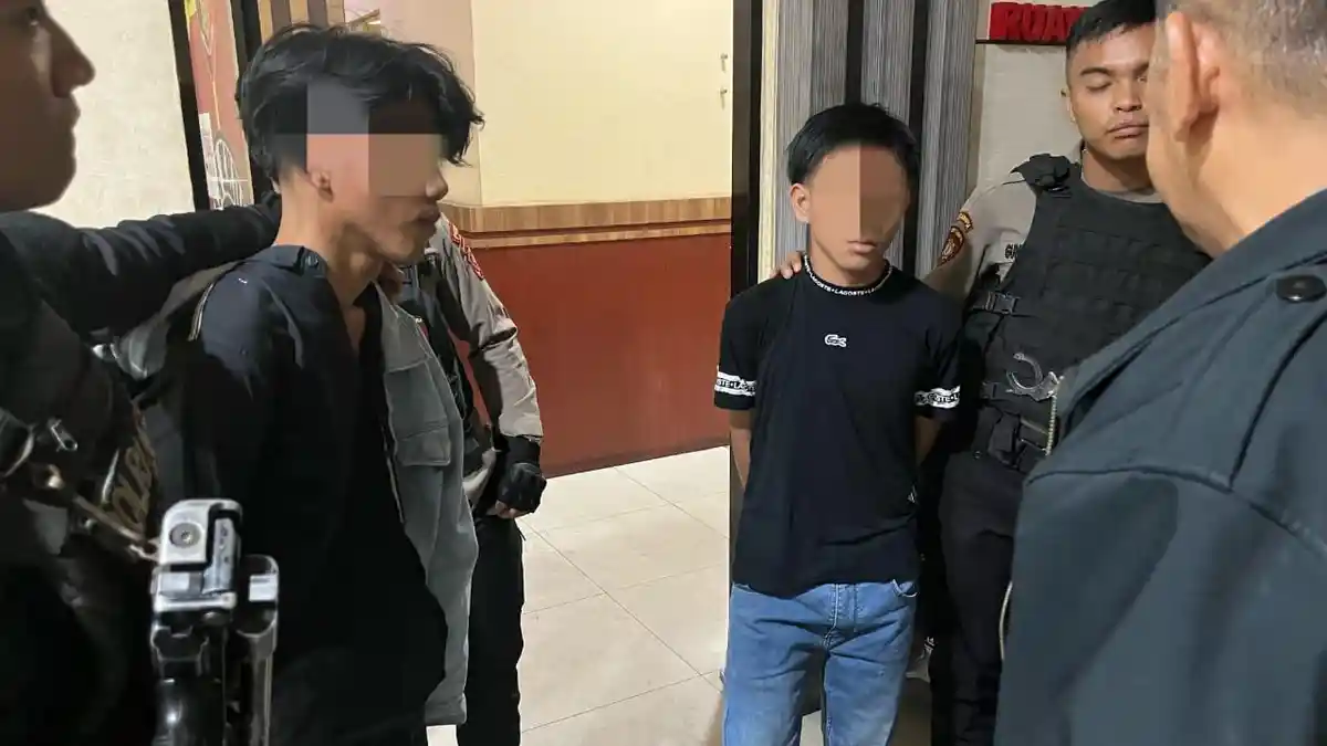 Dua Pemuda Terduga Pelaku Tawuran Diamankan di Belawan, Kapolres Beri Peringatan Keras