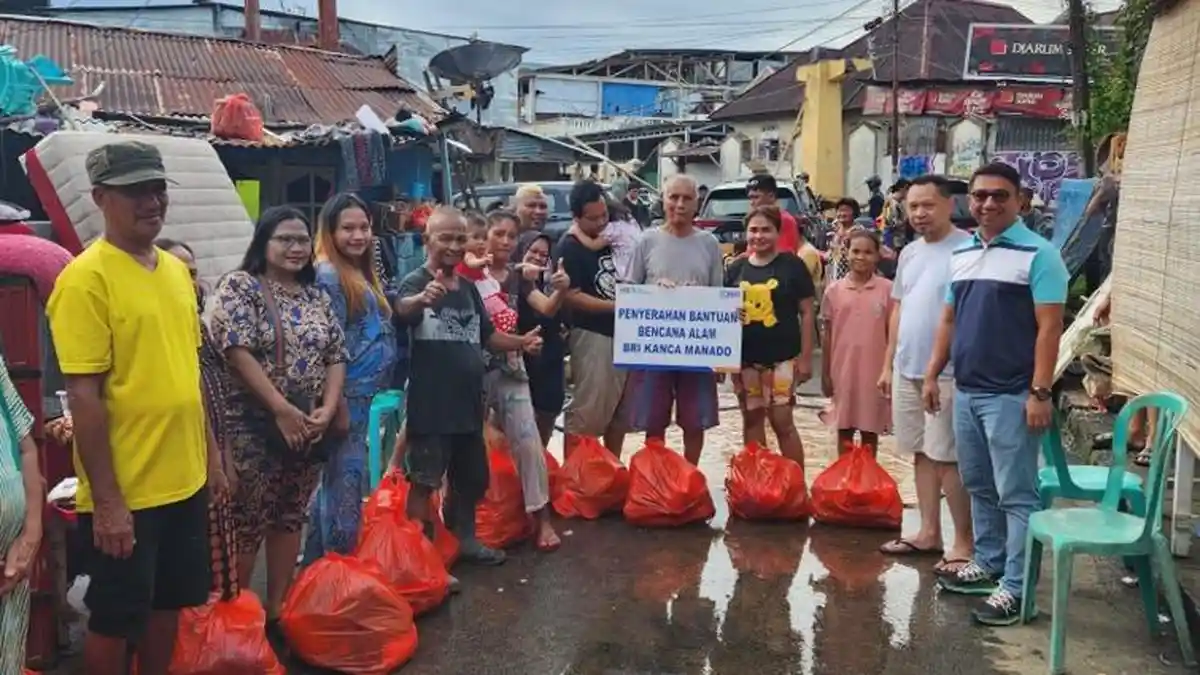 BRI Manado Sarapung Salurkan Bantuan Bencana