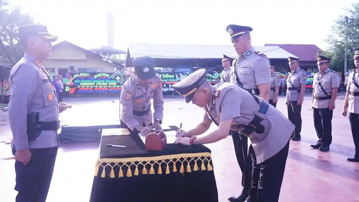 Kabag Ops Hingga Kasat Narkoba Polres Pidie Diganti, 6 Kapolsek Lakukan Sertijab