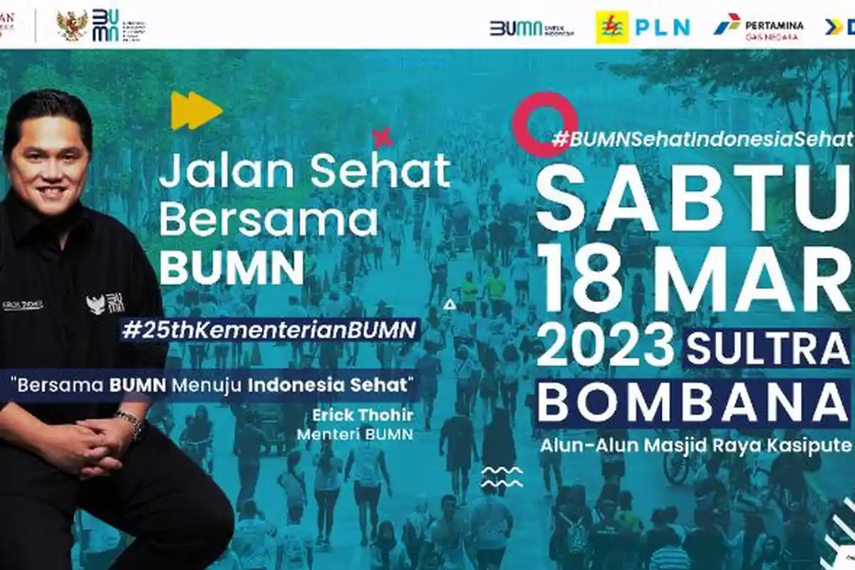 Cara Daftar Jalan Sehat Bersama BUMN di Bombana Sulawesi Tenggara, Pendaftaran Gratis Via Online
