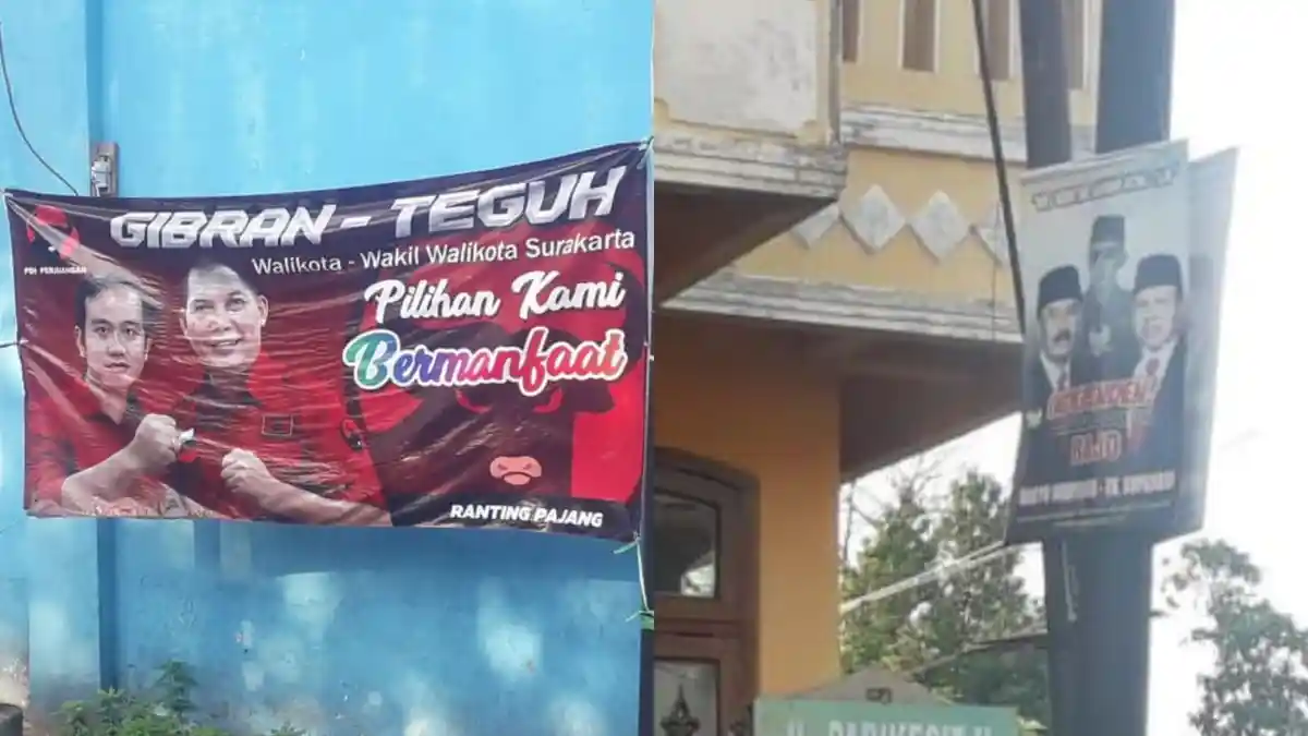 284 APK Gibran-Teguh dan Bajo Independen Kena Semprit Bawaslu, Ada yang Terpasang di Pohon