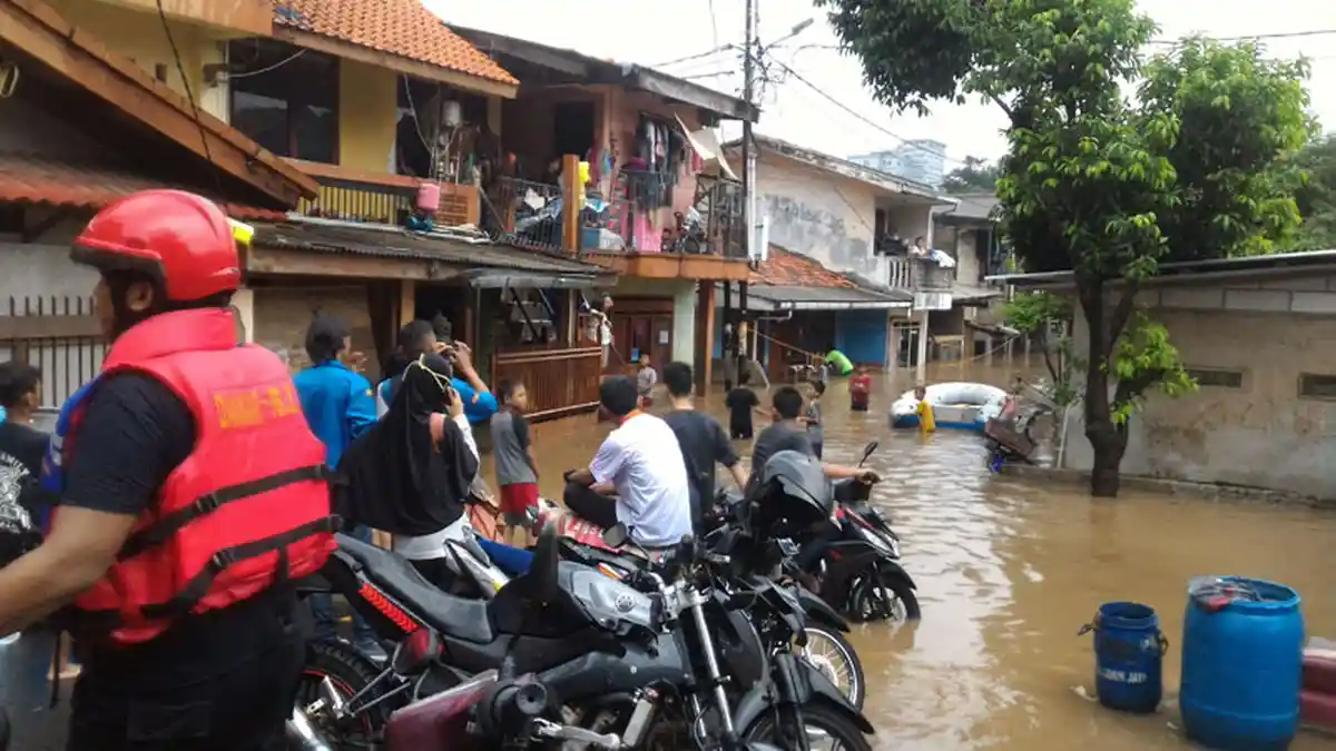 Sempat Surut Kawasan Rawajati Banjir Lagi Sore Ini
