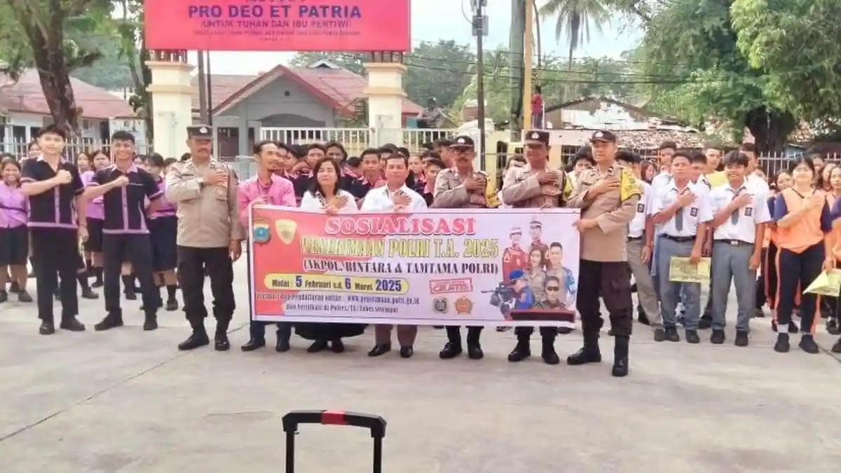 Polres Sibolga Sosialisasi Penerimaan Polri di SMA dan SMK Swasta HKBP Sibolga
