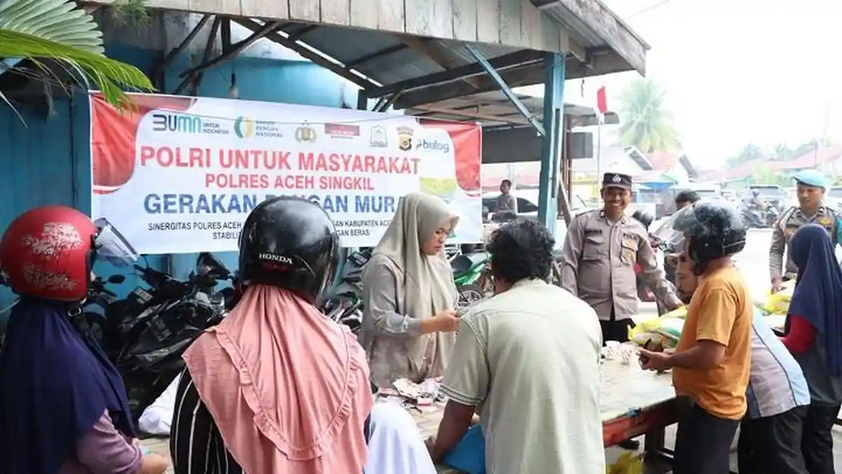 Polres Aceh Singkil Gelar Pasar Pangan Murah di 7 Lokasi, Ini Jadwalnya 