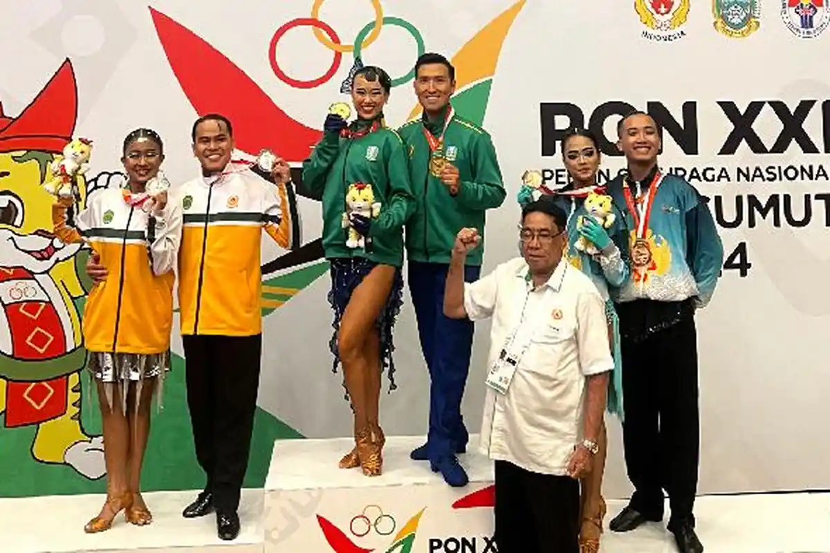 Pasangan Dancesport Jatim Dulang Emas PON XXI2024, Albert Yuwono: Akhirnya Pecah Telor