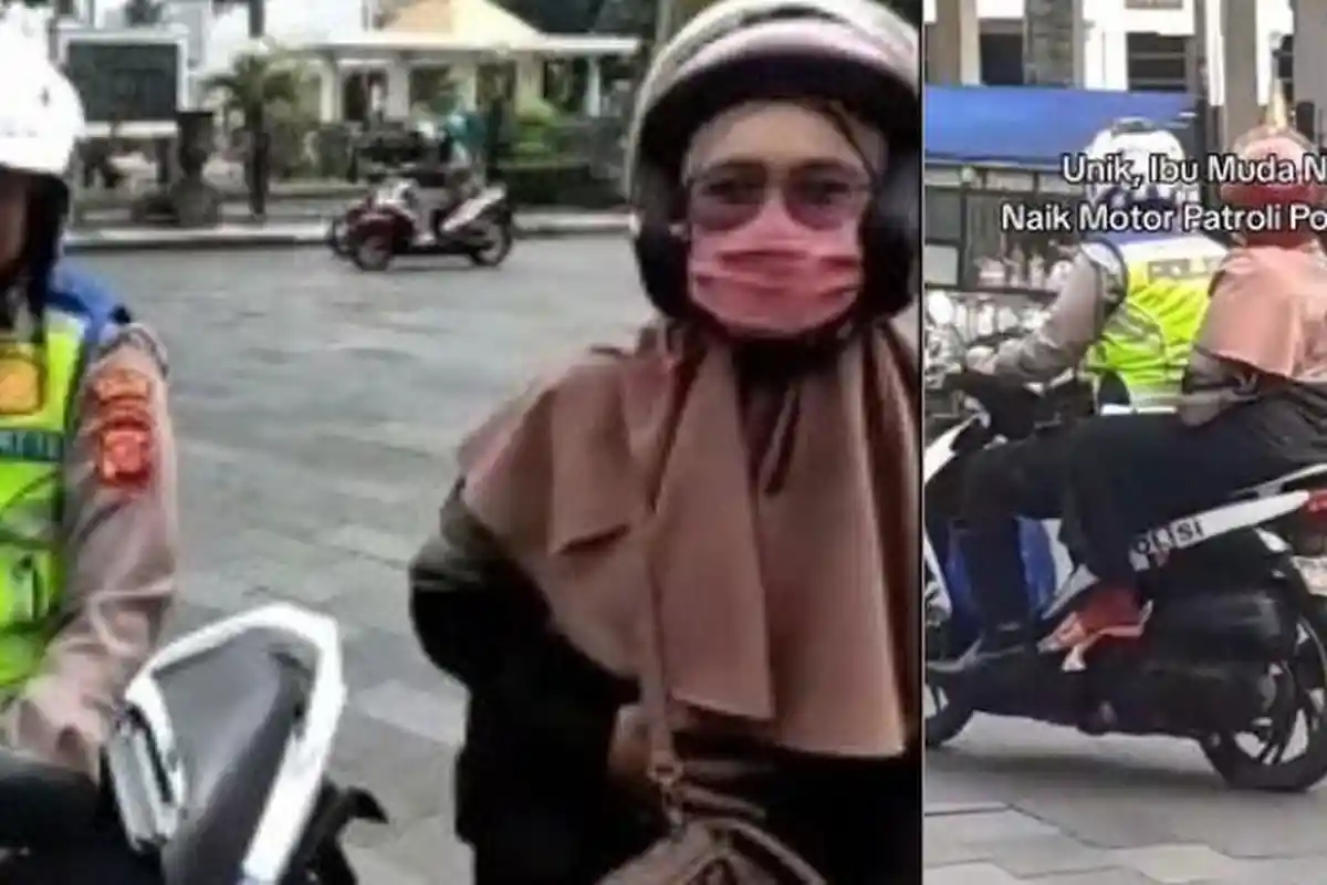 Viral Ibu Hamil 3 Bulan Tiba-tiba Kejar Polantas di Jalan Tasikmalaya, Ngidam Dibonceng Motor Polisi