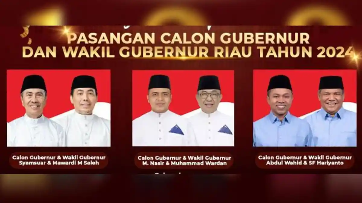 Hasil Real Count Pilkada Riau 2024, Cek Perolehan Suara Abdul Wahid vs Nasir vs Syamsuar