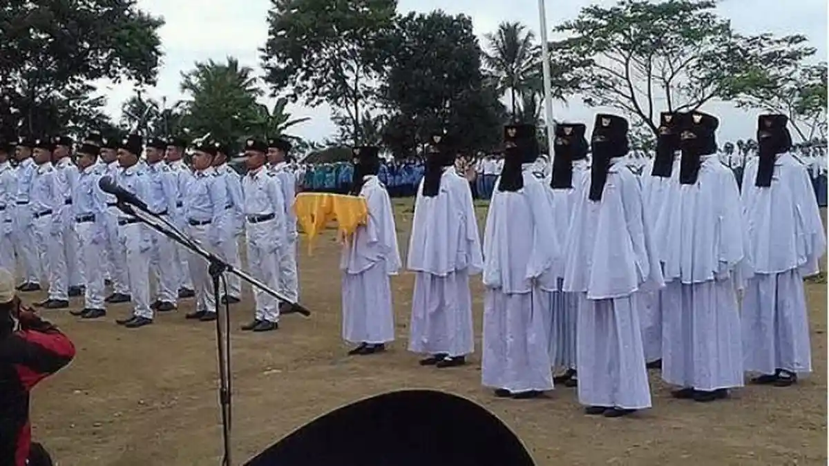 Paskibraka Bercadar dan Barisnya Dipisah Cowok-Cewek, Ternyata di SMK Swasta Tasikmalaya