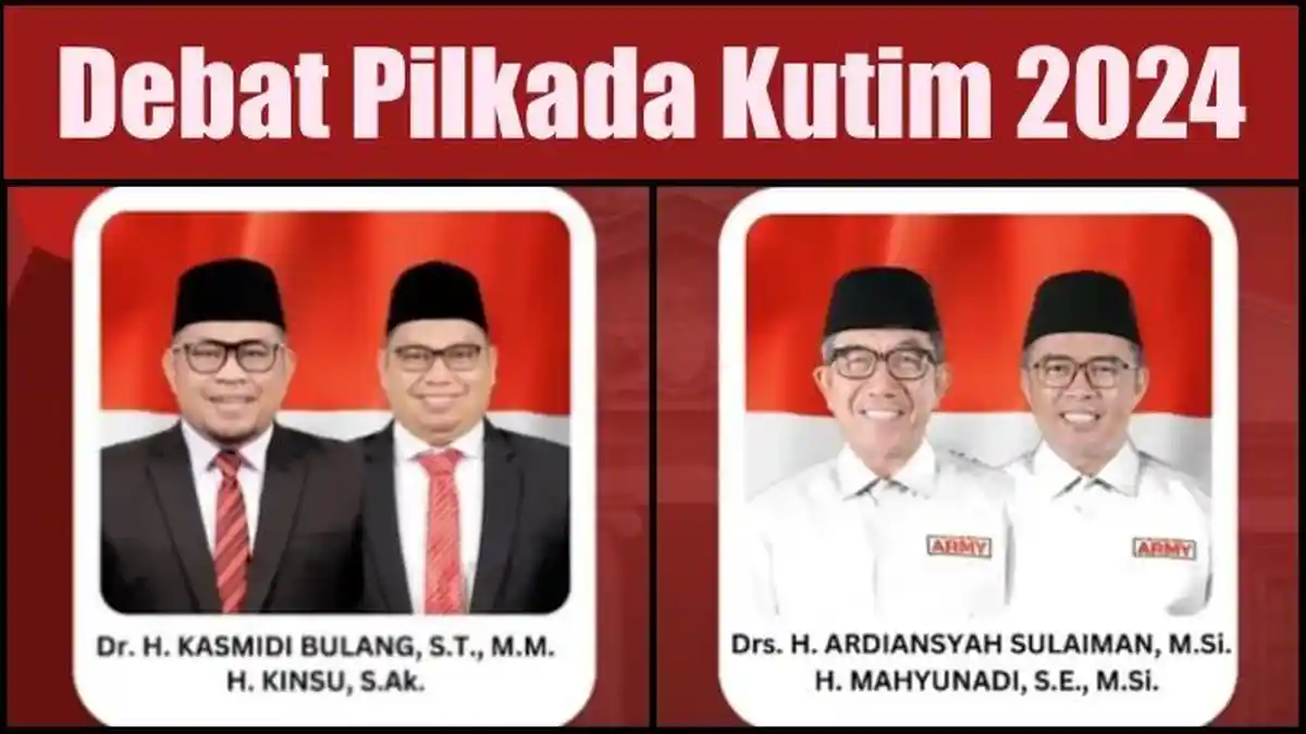 Debat Perdana Pilkada Kutim 2024, Adu Gagasan Kasmidi Bulang-Kinsu dan Ardiansyah Sulaiman-Mahyunadi
