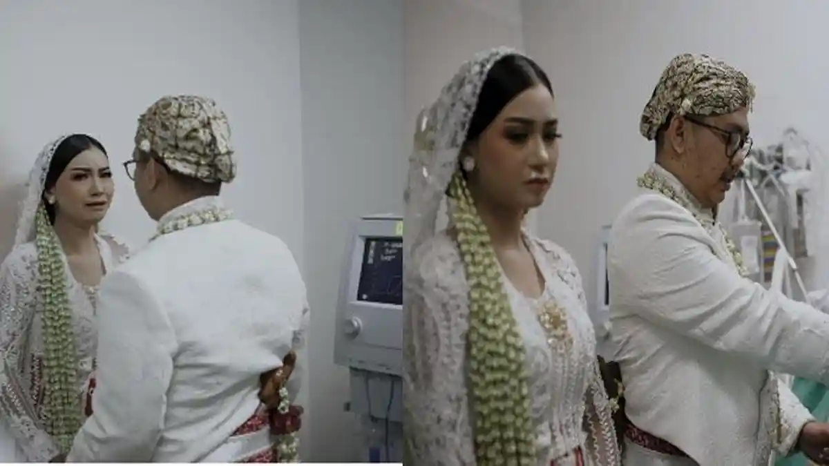SOSOK Ghebyta, Pengantin Wanita Akad di Depan Ayah yang Koma di RS, Wali Nikah Sesenggukan