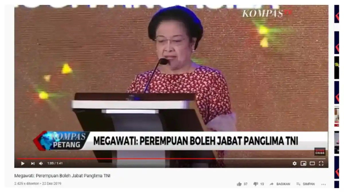 Megawati Usul Perempuan Jadi Panglima TNI, Eriko Singgung Kodrat, Pengamat Bahas Budaya Internal TNI
