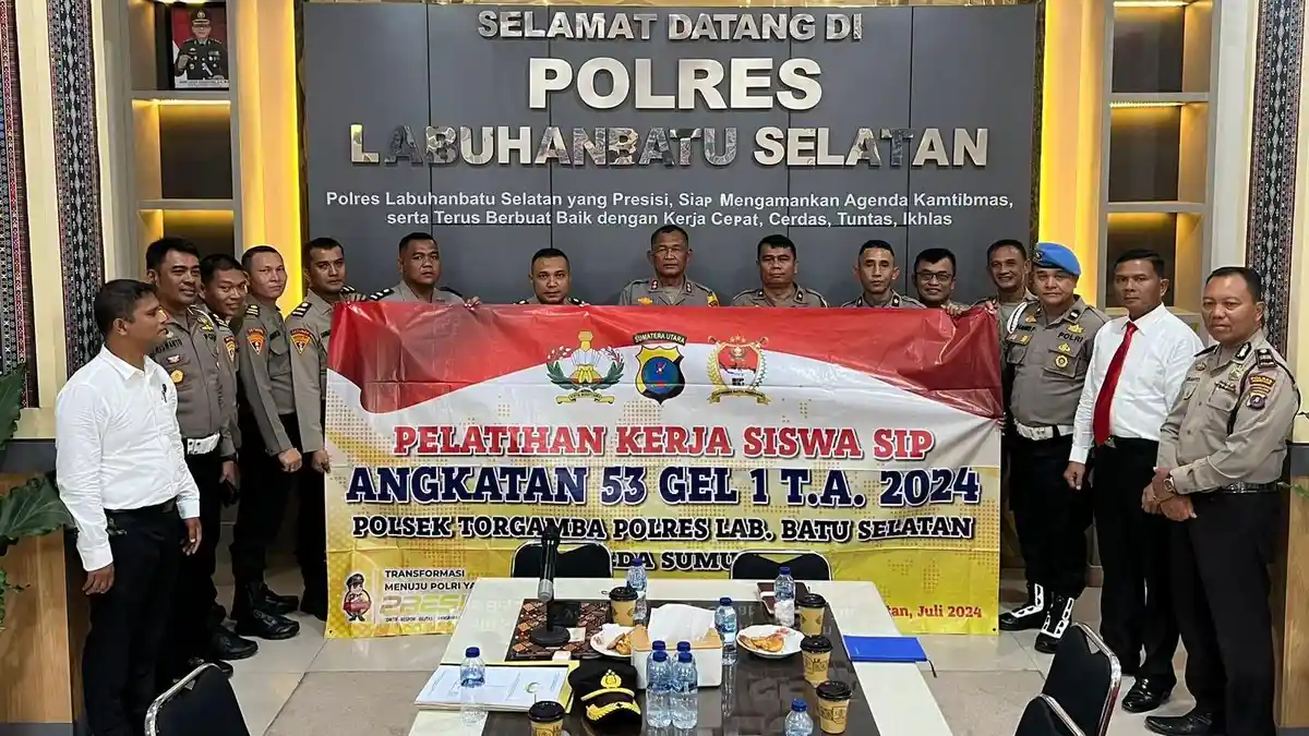 Kapolres Labusel Lepas Siswa Pelatihan Kerja Siswa SIP Angkatan 53 Gelombang I Tahun 2024
