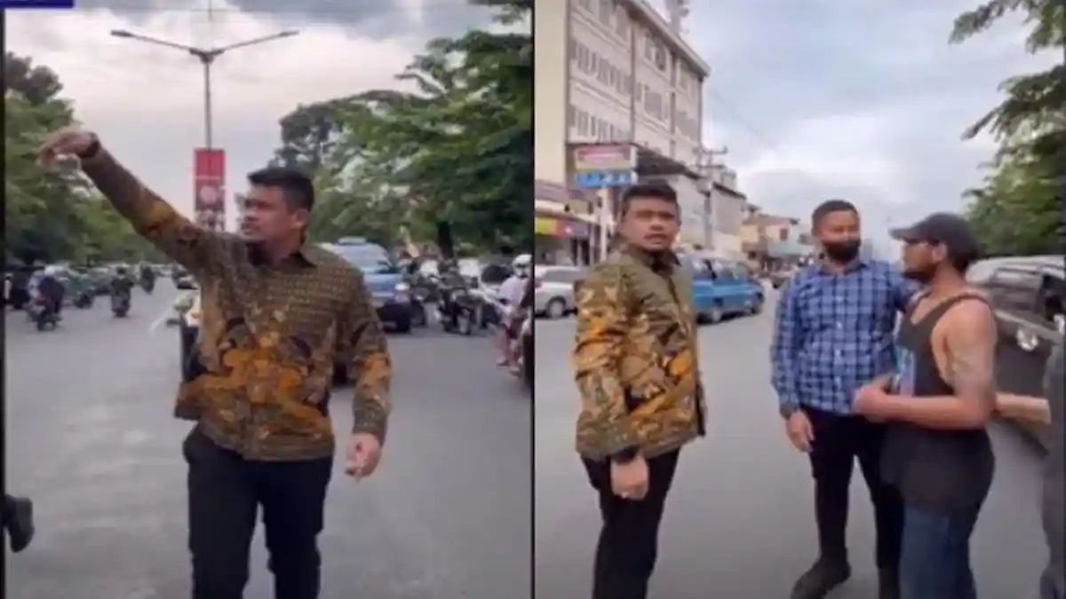 Aksi Bobby Nasution Marahi Pria Bertato di Medan: 'Kau Preman Sini? Kenapa Kau Buat Parkir Begini?'