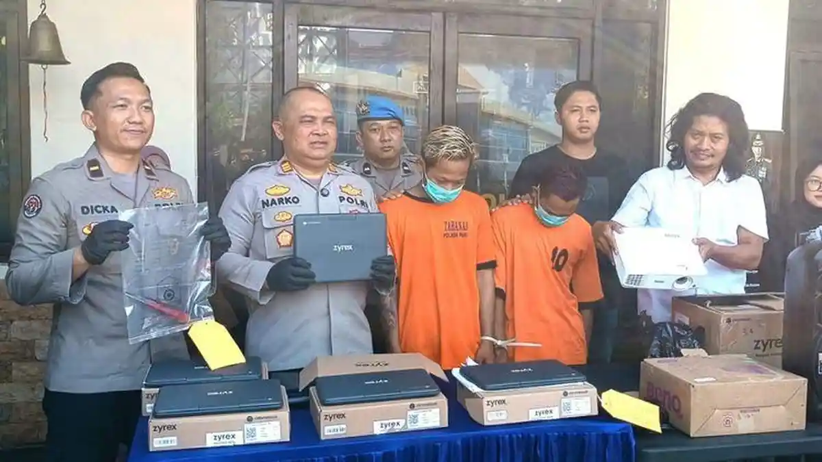 Polisi Tangkap Dua Pencuri Spesialis Sekolah di Malang