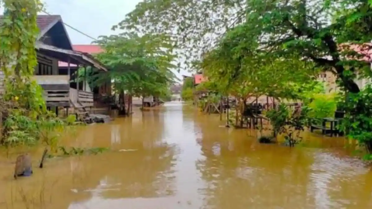 Banjir di Kampung-kampung Kubar, Dipicu Naiknya Debit Air Sungai Mahakam