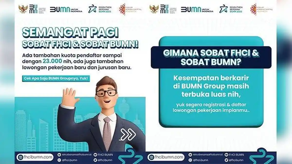 Ada Kuota Tambahan Sebanyak 23.000 pada Rekrutmen Bersama BUMN, Cek Posisi dan Perusahaannya