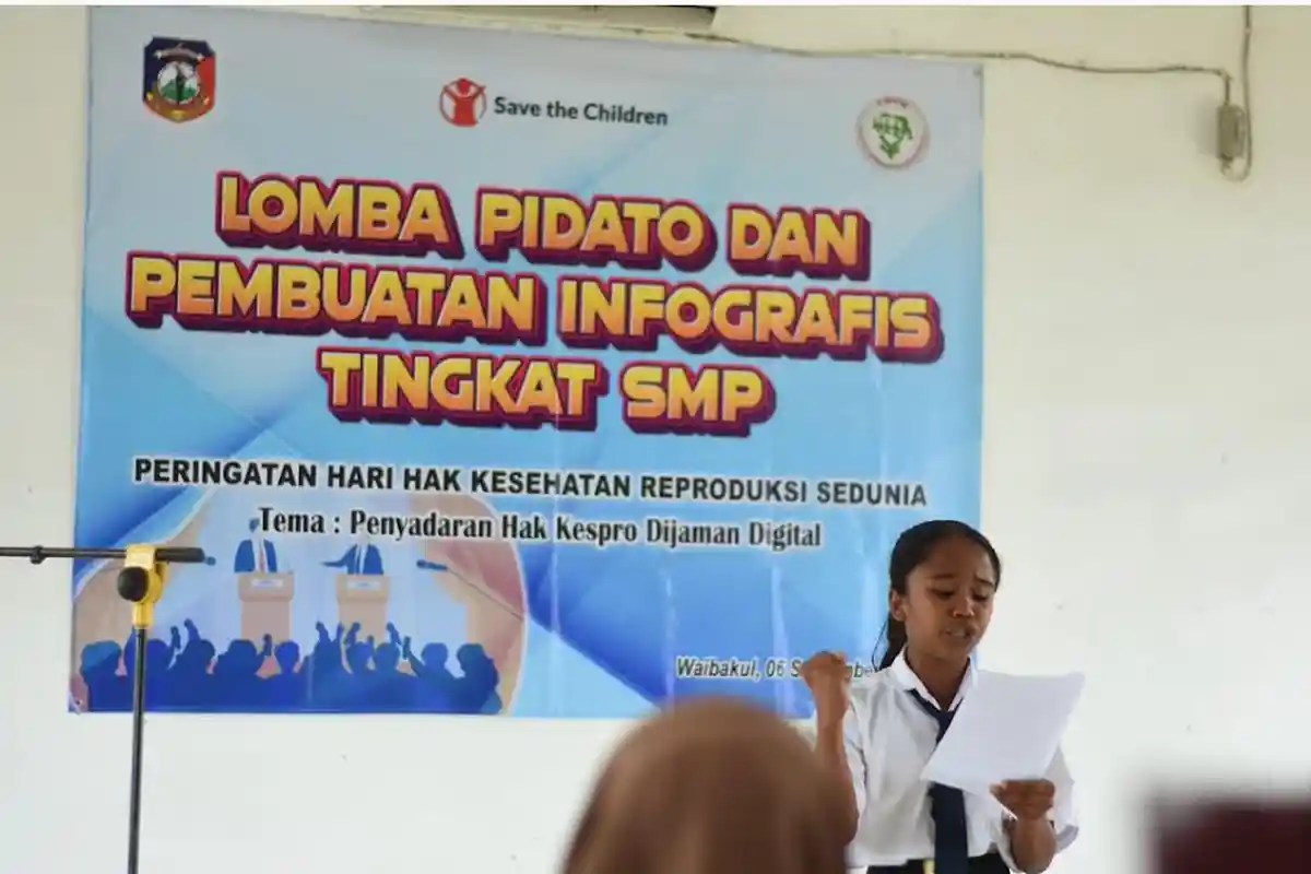 Save the Children Hadirkan Pelajar di Sumba Tengah Mengikuti Lomba Pidato dan Infografis