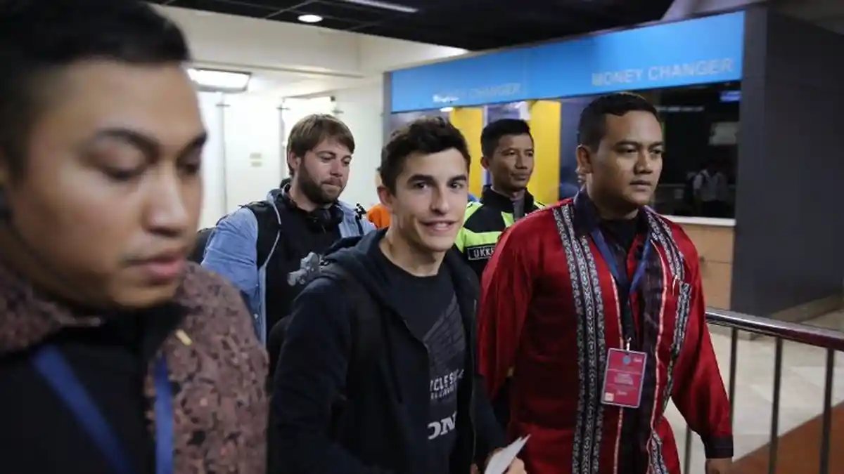 Marc Marquez Dikawal Ketat di Bandara Soekarno Hatta