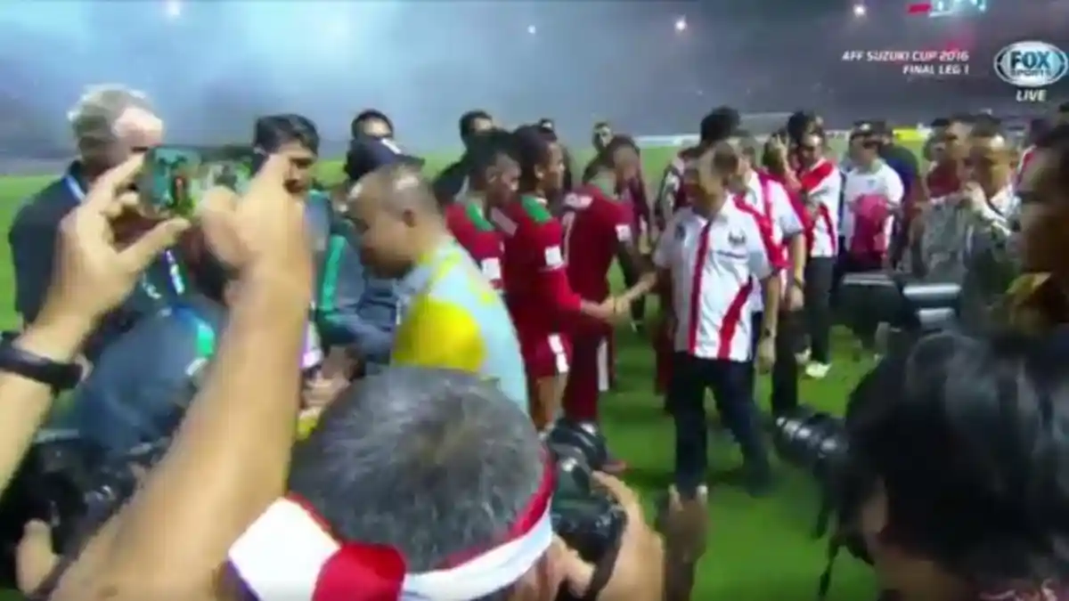 Indonesia vs Thailand: Usai Menang Pemain Disalami Wapres