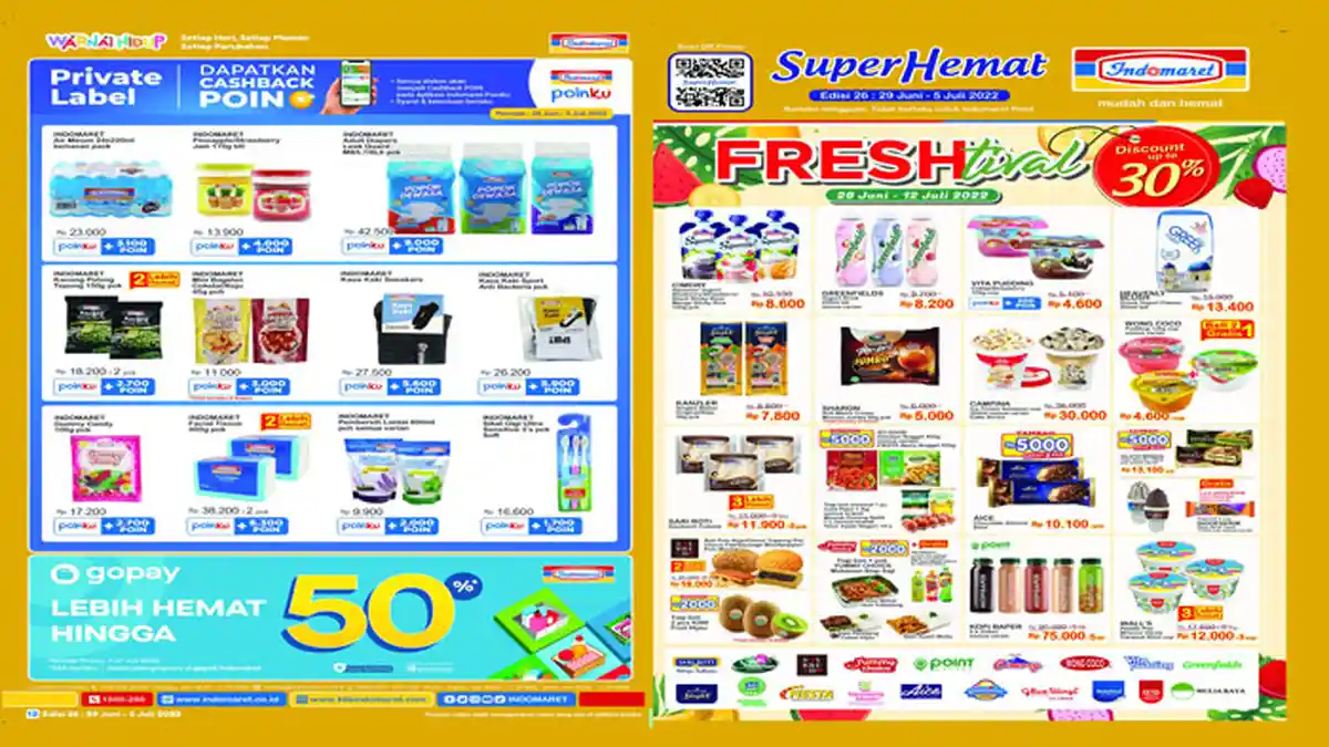 Promo Indomaret Super Hemat Per 29 Juni-5 Juli 2022, Diskon Besar Beragam Produk Kebutuhan Harian