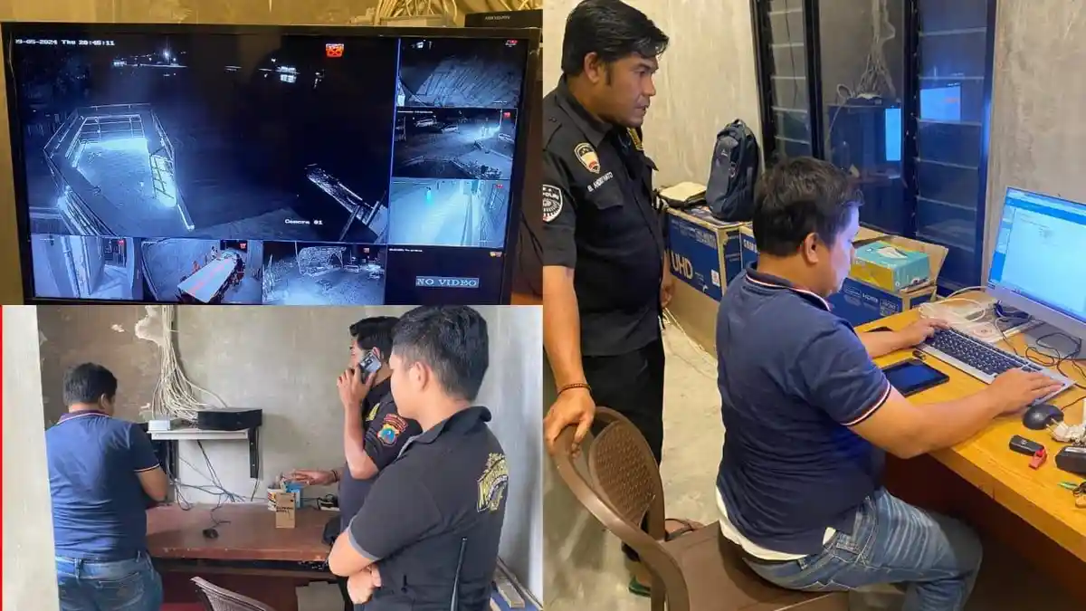 Seksi TIK Polres Samosir Pasang dan Uji Perangkat Keamanan Venue PON XXI Aceh-Sumut di Samosir