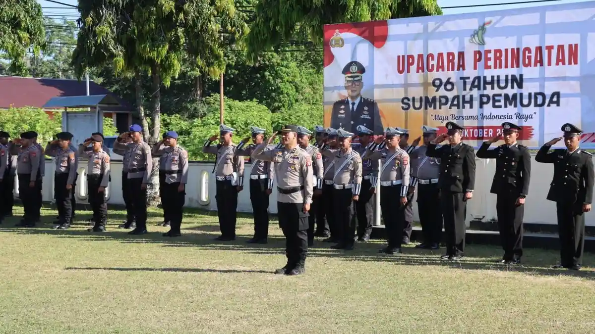 Peringati Hari Sumpah Pemuda Ke-96, Polres SBB Gelar Upacara dengan Penuh Khidmat