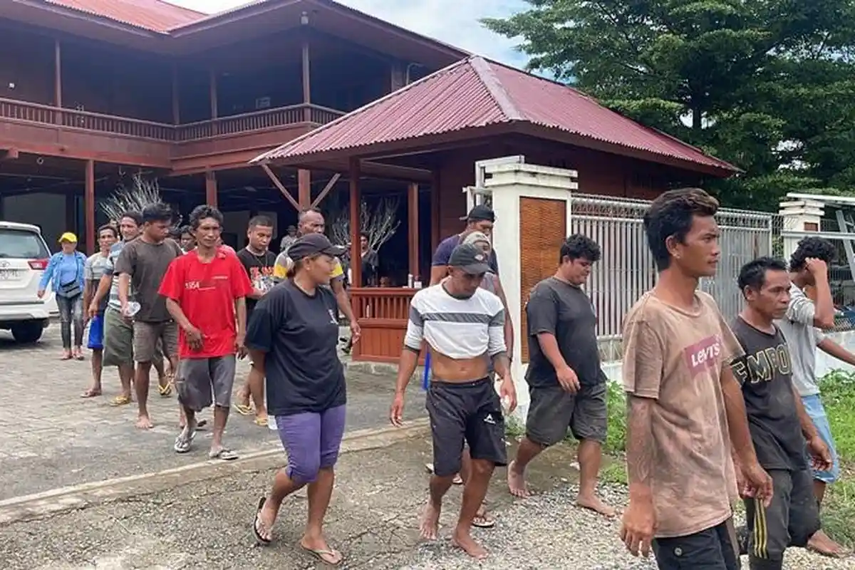 Puluhan Warga Batuputih Bitung Sulut, Demo Perusahan Tambang Emas PT MSM/TTN