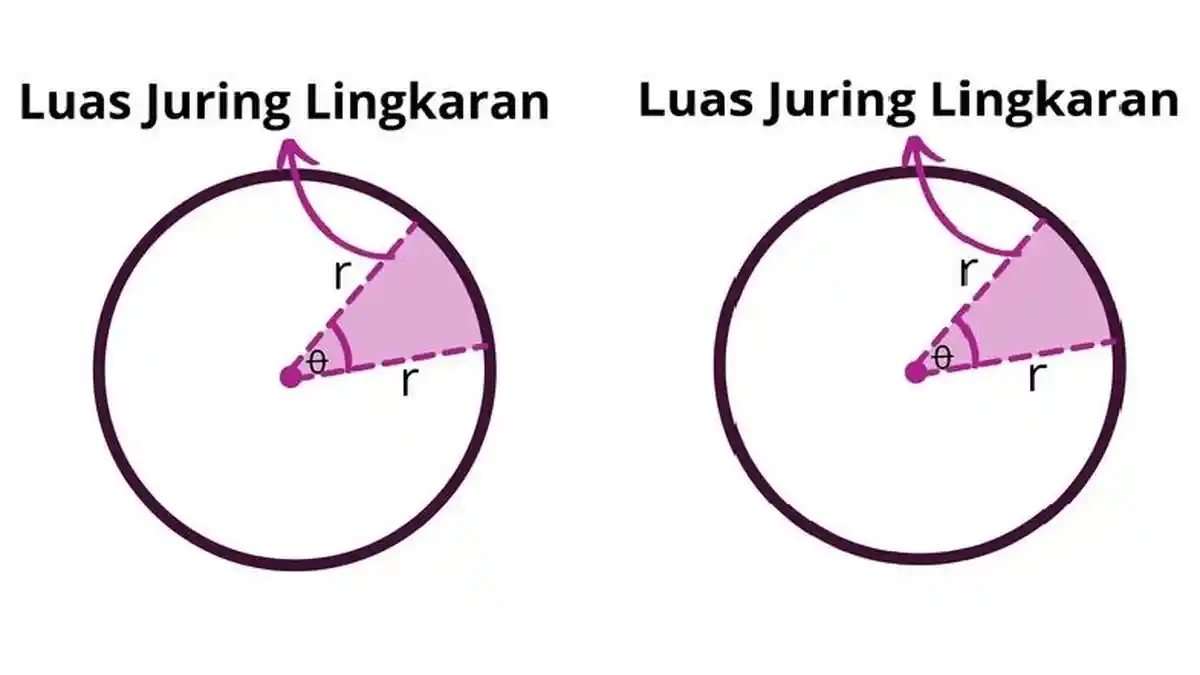 Rumus Luas Juring Lingkaran, Dalam Bentuk Radian dan Derajat