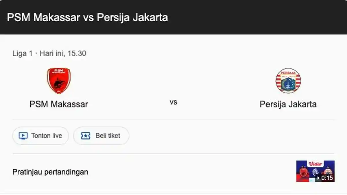 Prediksi dan Link Live Streaming PSM Makassar vs Persija Jakarta: Duel Sengit Liga 1 Pekan ke-24