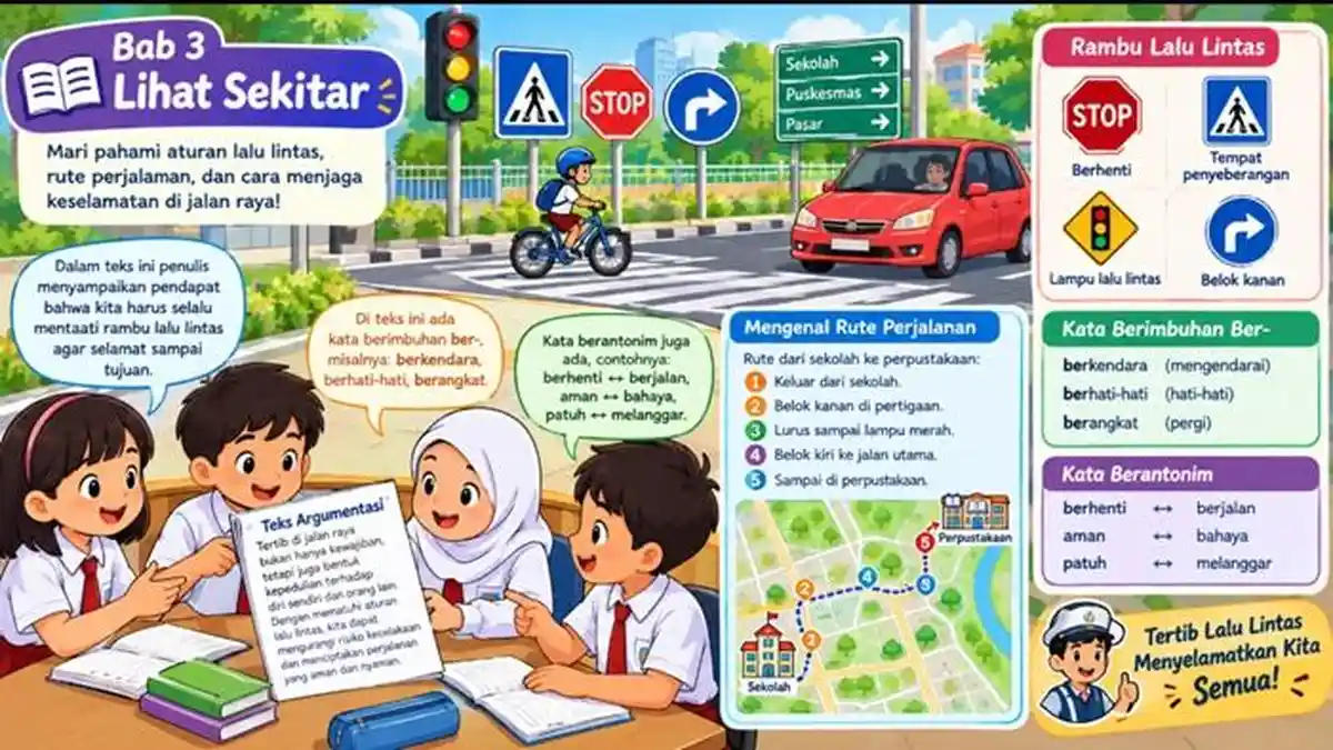 10 soal HOTS bahasa Indonesia kelas 4 SD materi bab 3 lihat sekitar kurikulum merdeka