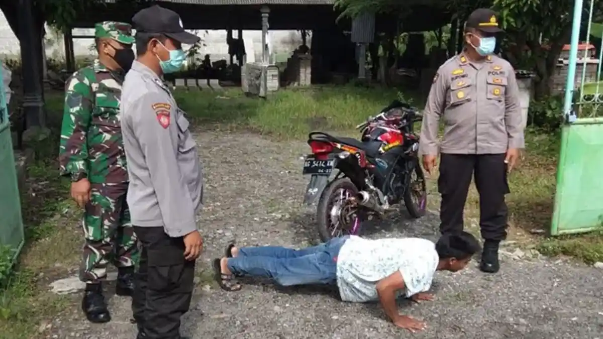 Masih Temukan Pelanggar Prokes di Nganjuk, Tim Gabungan Satgas Covid-19 Tegas Berikan Sanksi