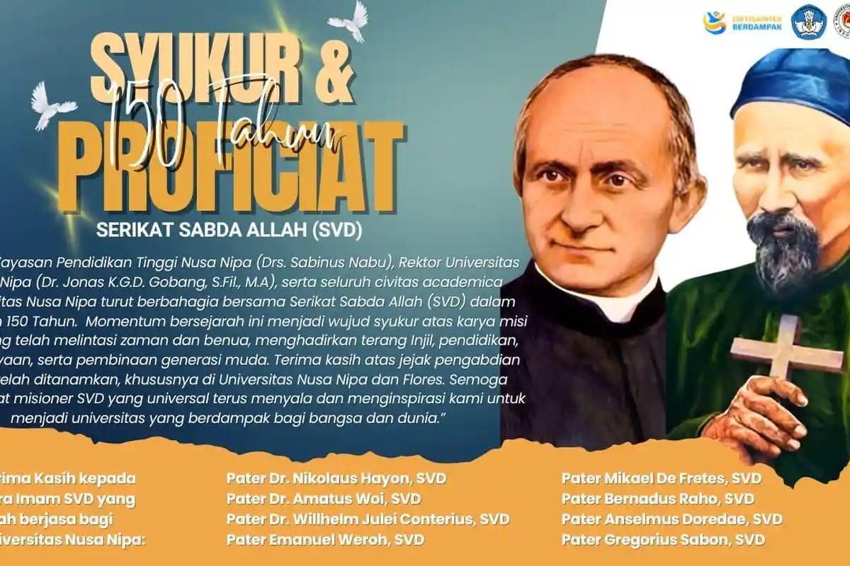 150 Tahun Misi SVD: Universitas Nusa Nipa Turut Berbahagia dan Bersyukur
