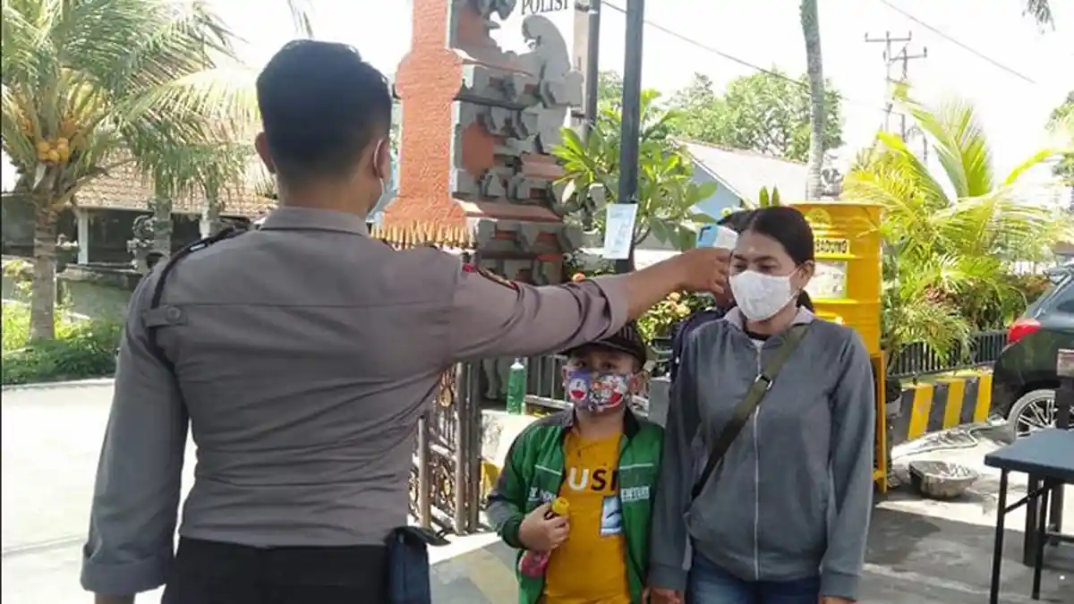 Polres Badung Perketat Akses Masuk Mapolres Lewat Penerapan Prokes