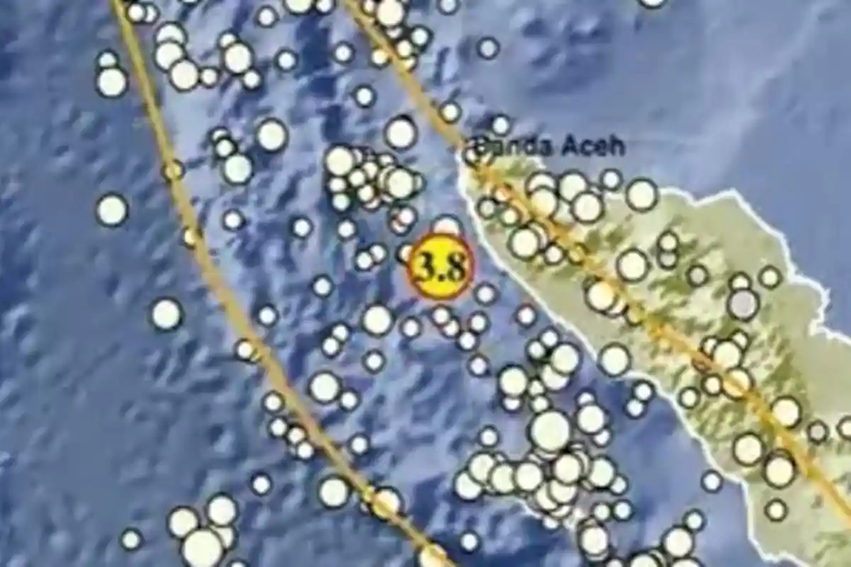 Info BMKG Gempa Hari Ini Magnitudo 3.8, Pusat Gempa 2 Menit yang Lalu di Calang, Aceh Jaya