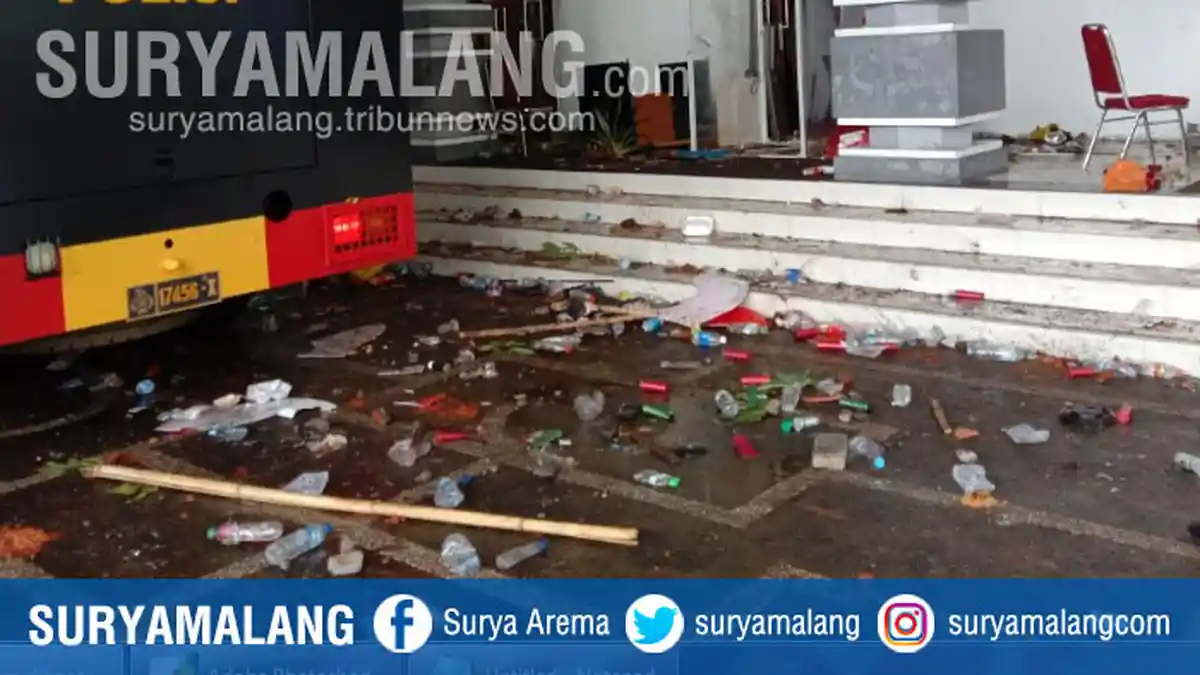 Daftar Kerusakan Akibat Demo Ricuh di Sekitar DPRD Kota Malang