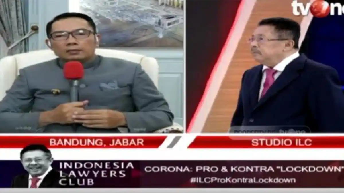 Di ILC, Ridwan Kamil Berharap Jokowi Pertimbangkan Opsi Lockdown untuk Atasi Virus Corona