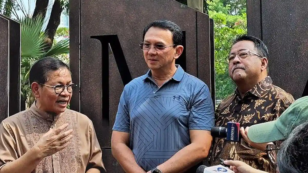 Pramono Anung dan Rano Karno Bertemu Ahok di Simpang Susun Semanggi