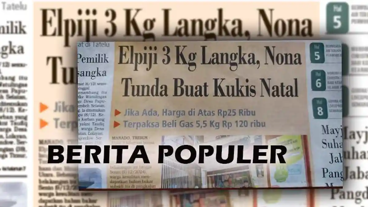 Populer di Manado, Elpiji 3 Kg Langka, Nona Tunda Buat Kukis Natal