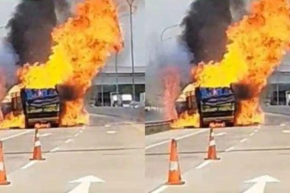 Kecelakaan Maut Pukul 10.18 WIB, 3 Orang Tewas, Truk Muatan Zat Kimia Tabrak Tronton Lalu Terbakar