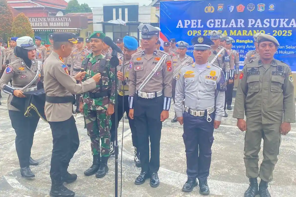 7 Pelanggaran Incaran Polresta Mamuju Selama Operasi Zebra Marano 2025, Dimulai Hari Ini