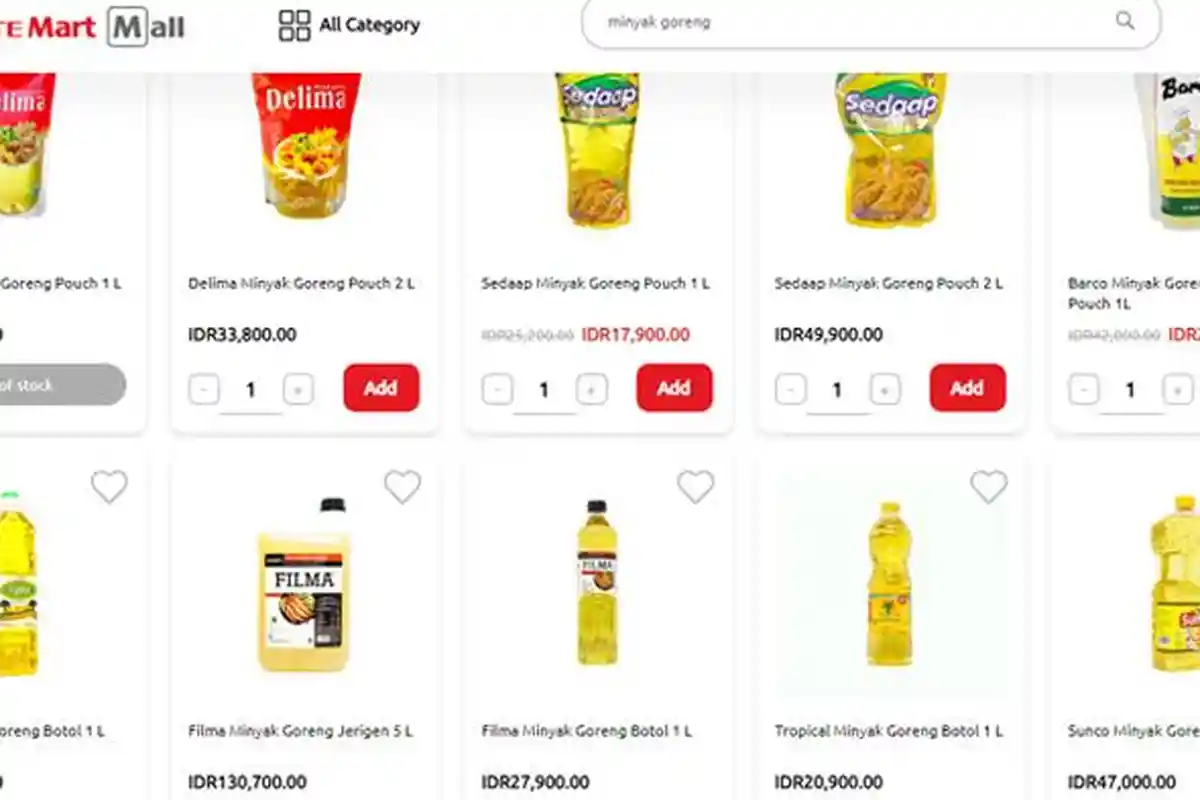 Harga Minyak Goreng di LotteMart Hari Ini Rabu 29 Maret 2023: Filma 1L Rp 25.300 dan 2L Rp 35.900